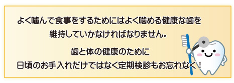 定期検診もお忘れなく！