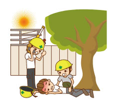 工事現場で熱中症