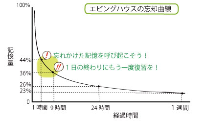 エビングハウスの忘却曲線