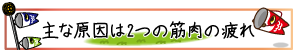 主な原因は2つの筋肉の疲れ