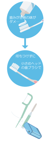 歯みがき剤の味がつらい時は何もつけずに