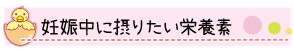 妊娠中に摂りたい栄養素